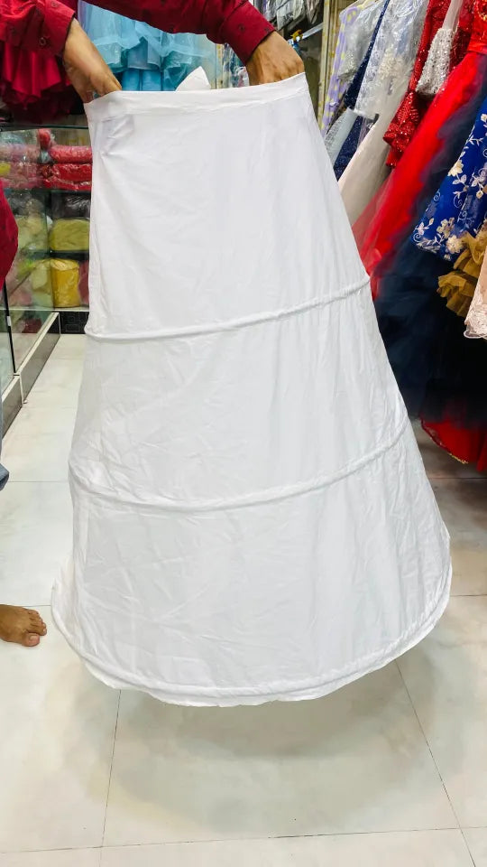 Cancan Ring Skirt for Lehenga, Maxi, and Frock, Multi-Layer, Adjustable Size, 3 Fiber Rings, Volume and Flare