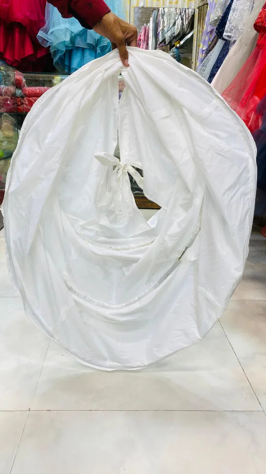 Cancan Ring Skirt for Lehenga, Maxi, and Frock, Multi-Layer, Adjustable Size, 3 Fiber Rings, Volume and Flare