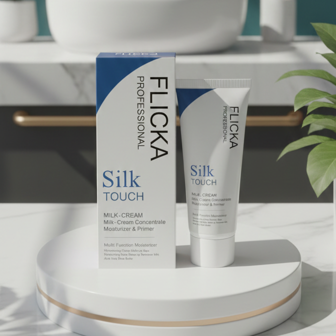 FLiCKA Silk Touch 3-in-1 Face Moisturizer & Primer - Lightweight Hydrating Pore Minimizer for All Skin Types - Long Lasting Makeup Base